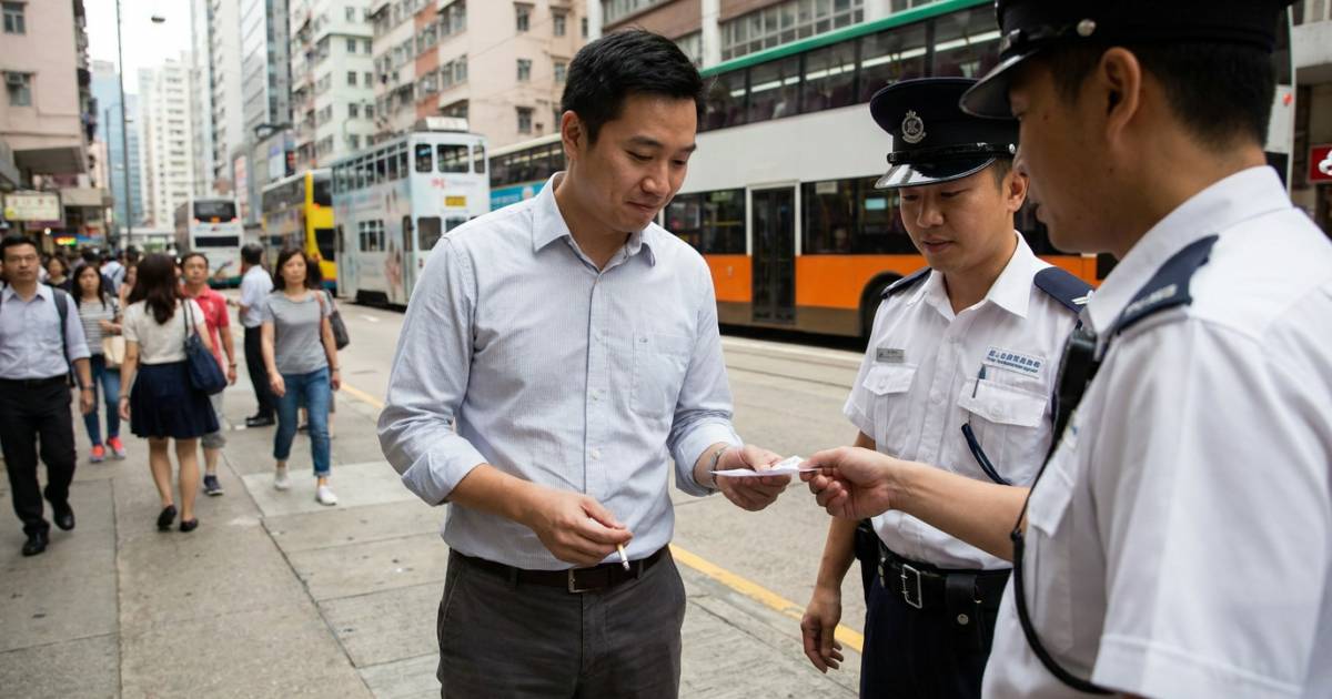 港漂男趕路隨手丟煙頭 即場被截罰3,000元 事後一番話令網民意外