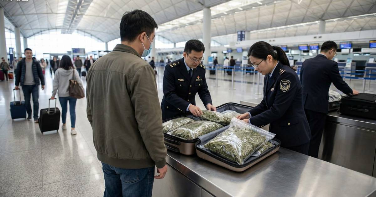 36歲內地男機場入境即被截｜行李搜出860萬大麻花下場曝光