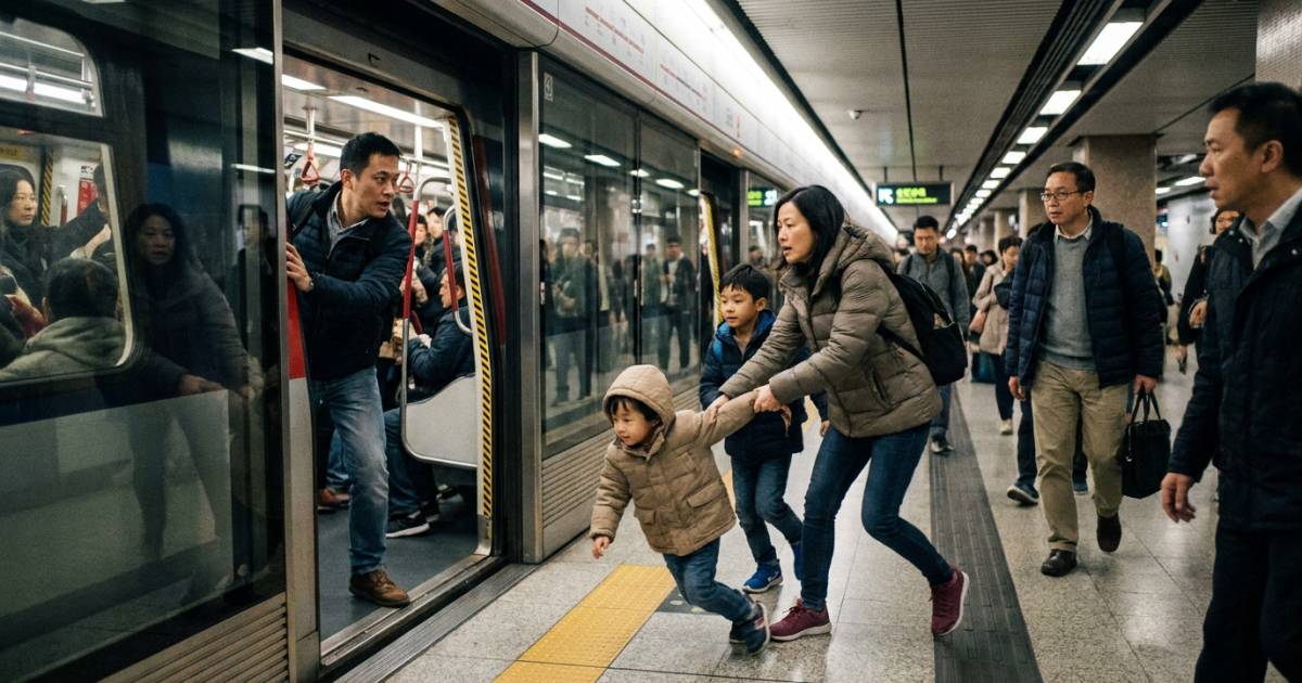 油麻地站衝門片近200萬人睇 幼童跌撞在地大人反應令網民心寒