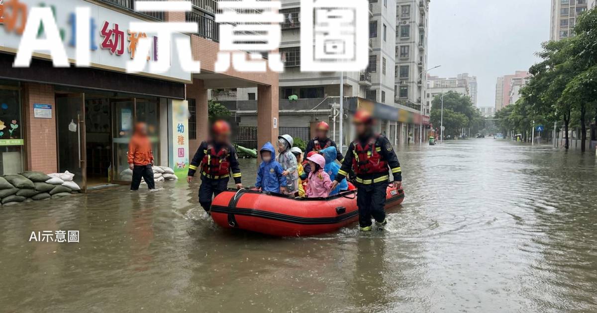 深圳暴雨幼稚園變澤國｜學童受困消防出動橡皮艇結局意想不到