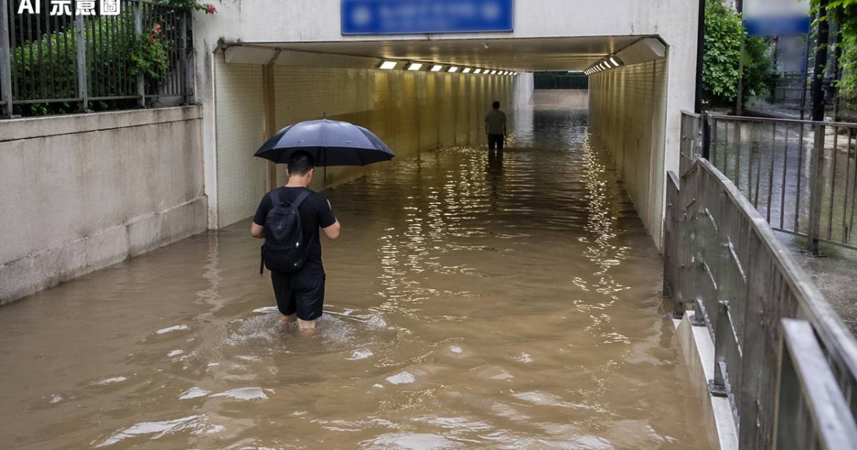 黑雨殺到｜上水隧道水浸及膝變「泳池」多區網民晒災情慘況