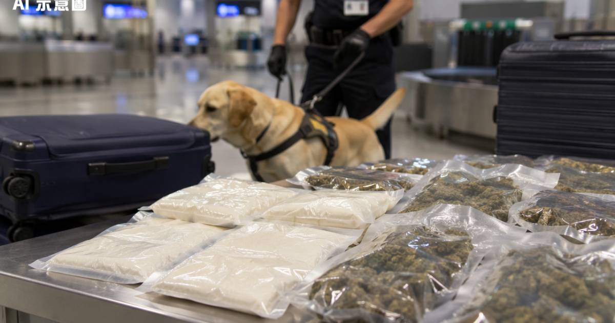 22歲英籍男機場落網｜同日兩旅客行李藏340萬毒品斷正