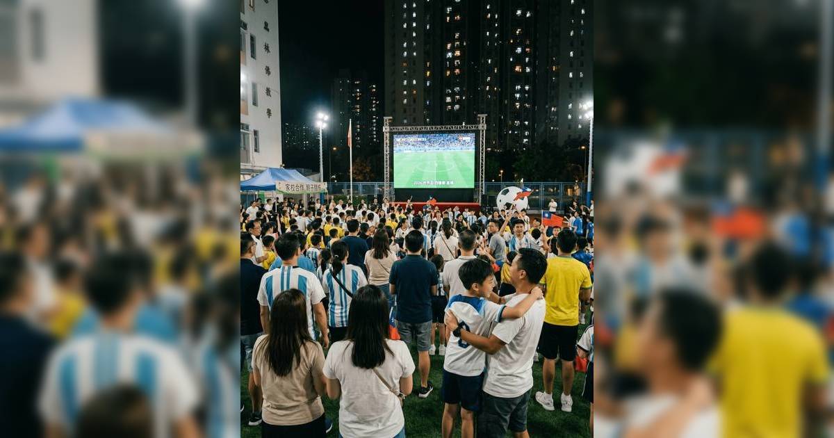 將軍澳小學辦「世界盃之夜」 網民：史上最多老竇參與嘅親子活動