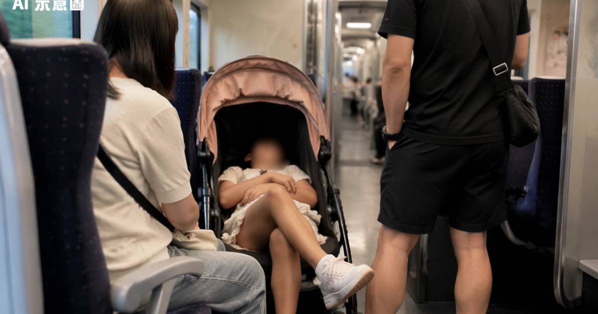 東鐵頭等驚見大女塞入BB車扮瞓 港女出聲即遭惡父怒睥