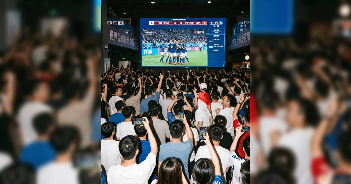 日本4:0大勝突尼西亞！央視收視佔比破27% 超過4分1內地觀眾一同收看
