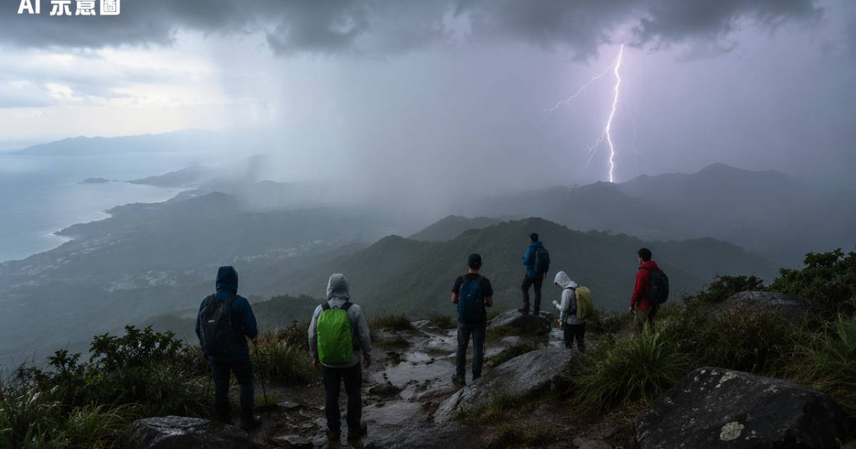 紅雨雷暴齊發！60餘歲男鳳凰山疑遭雷擊 結局意想不到