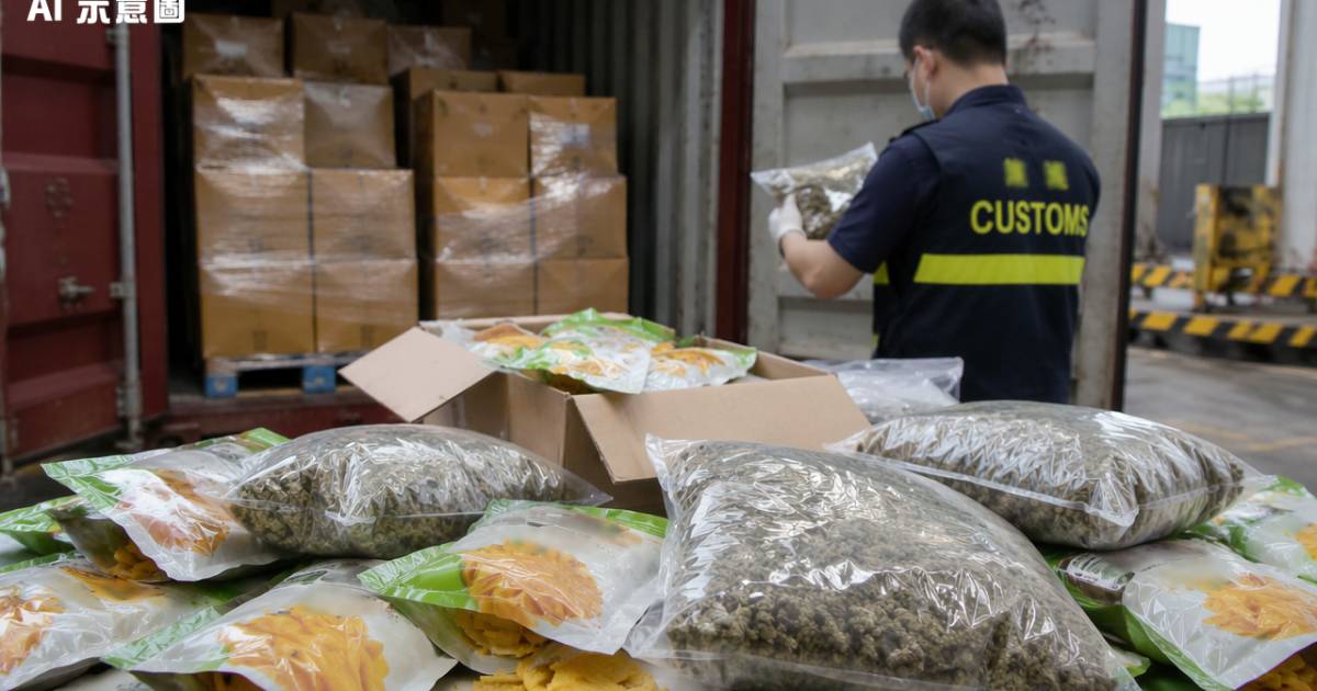 泰國貨櫃報稱載芒果乾｜海關一開箱揭1,450萬驚人真相