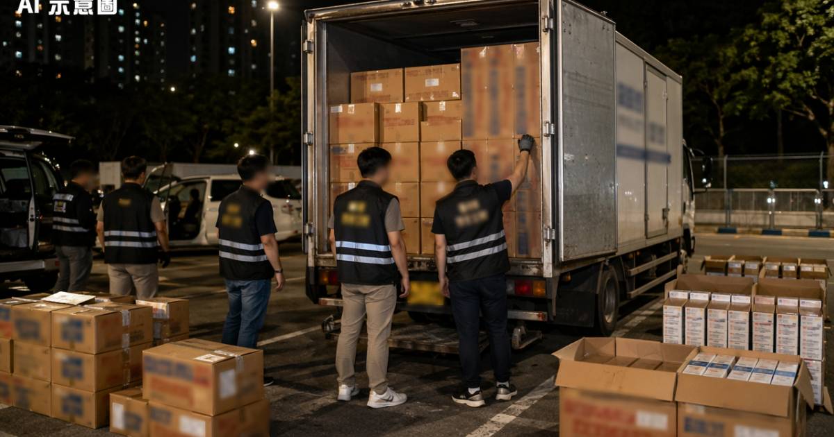 大埔停車場清晨截可疑貨車　車斗內藏136萬元私煙揭供應鏈