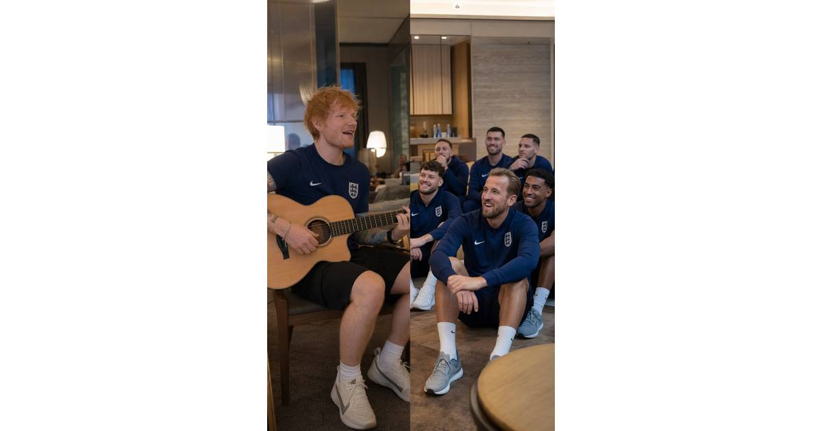 英格蘭隊備戰世界盃出奇招！Ed Sheeran 秘密現身訓練營開騷Harry Kane 聽完會唔會更有力？