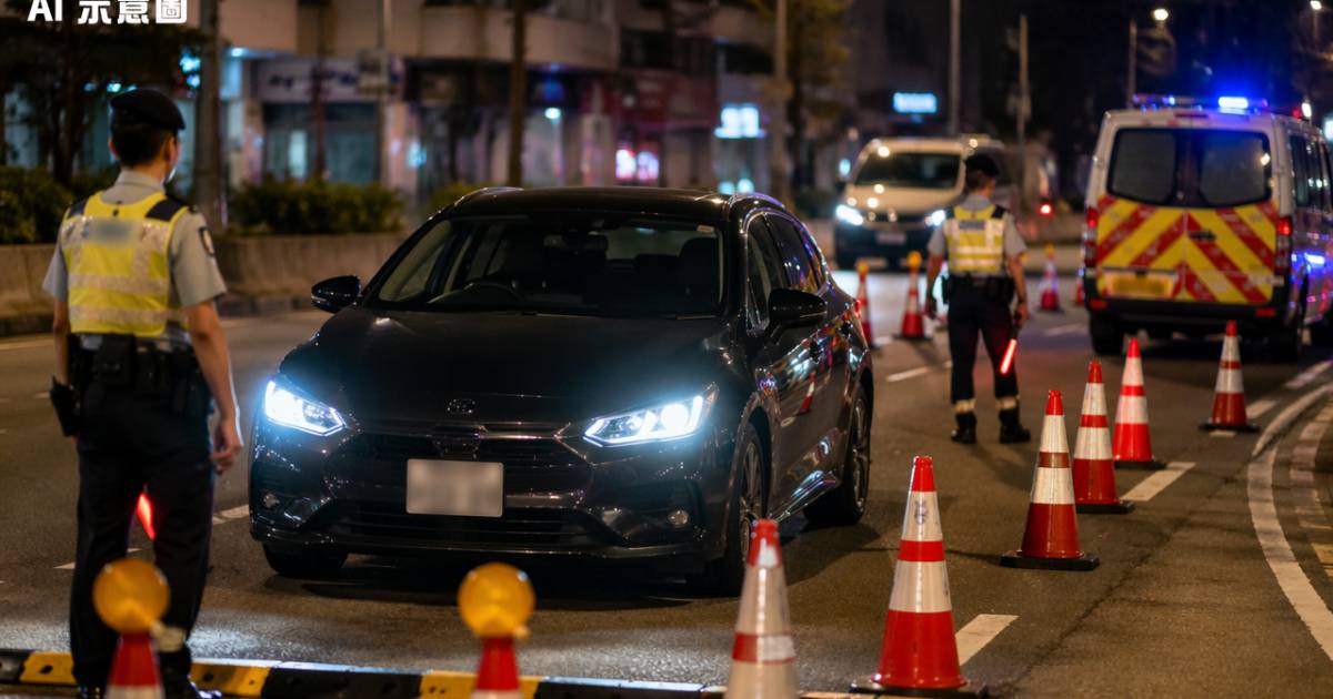 新蒲崗私家車避路障轉彎逃走 點知前面仲有一個