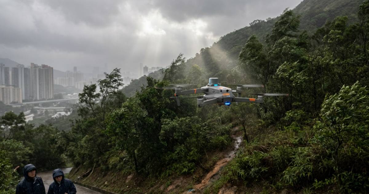 極端天氣狂襲｜港府亮劍「秘密武器」？：AI無人機迎戰山泥傾瀉！