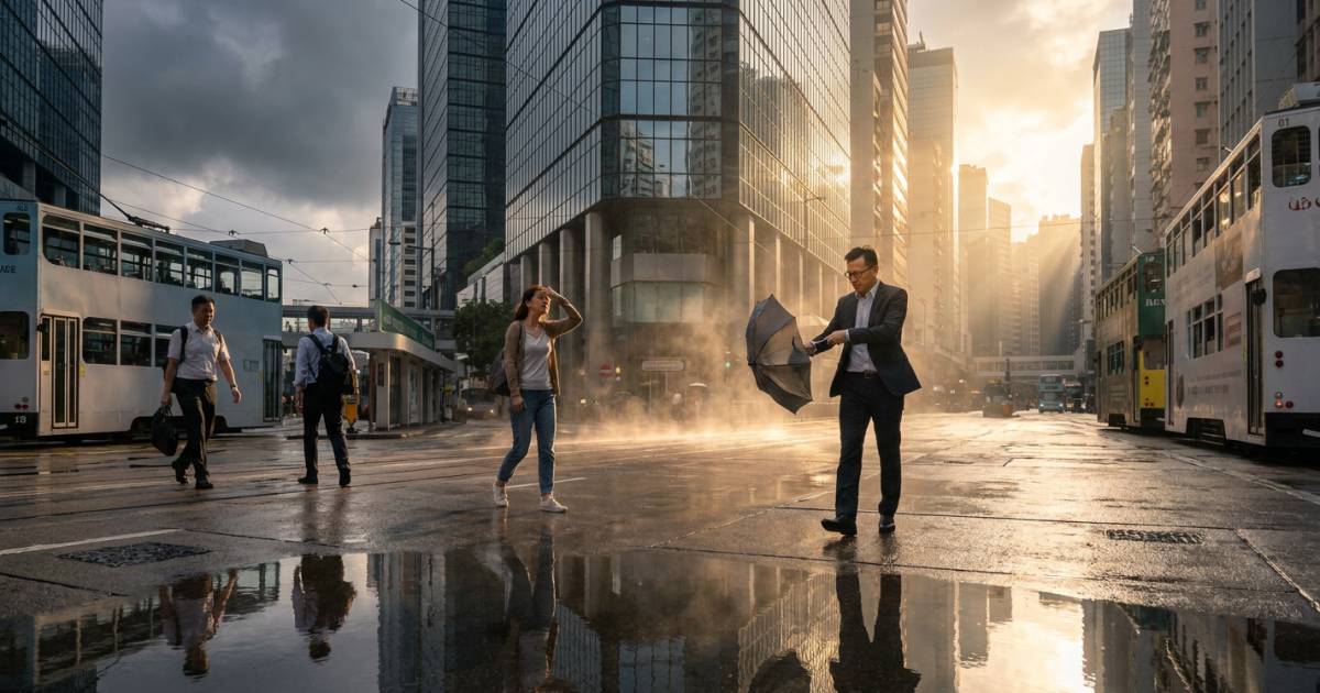 狂風雷暴突襲！天文台警告雨勢頗大：周末氣溫恐飆升至34度？
