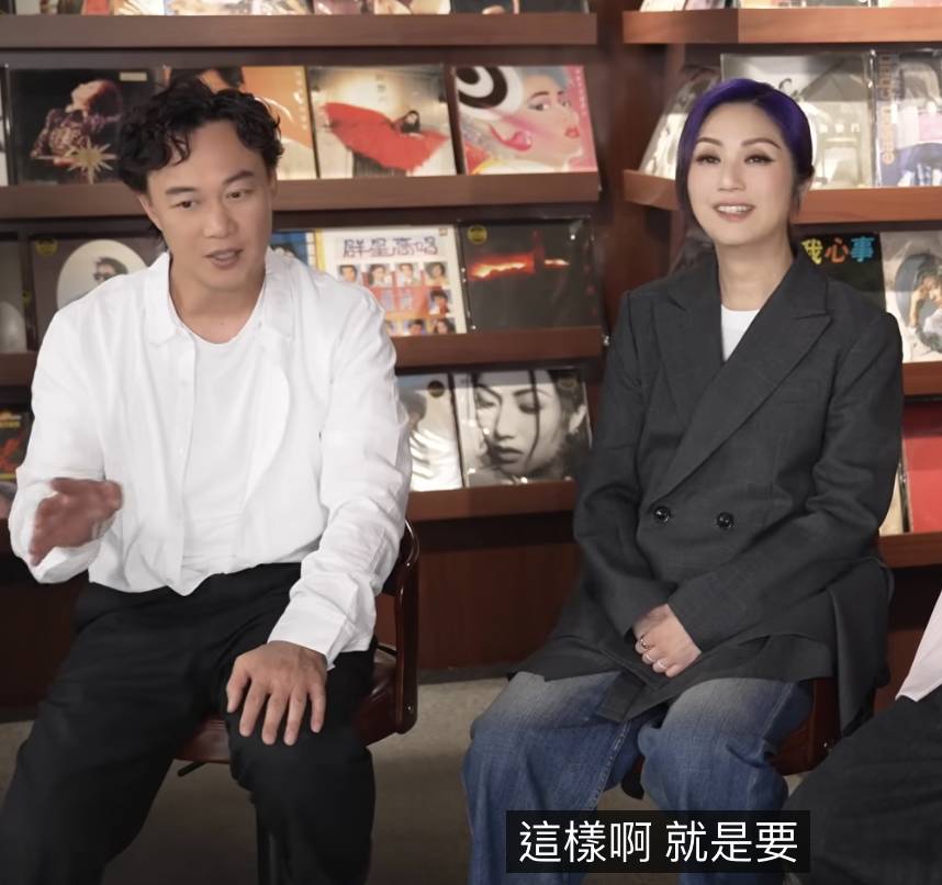 陳奕迅 我需要的只是愛 糾正認憶後,立即換上決斷語調,模仿時任高層頒布搶歌指令。(圖片來源::華星唱片)
