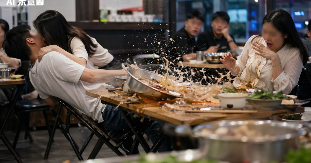 深圳情侶火鍋店擁吻突掀翻枱 鄰座女客二級燙傷求償遇阻