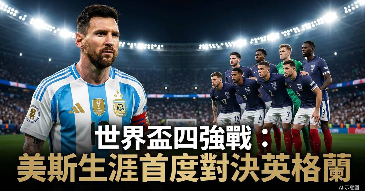 世界盃四強戰：美斯生涯首度對決英格蘭