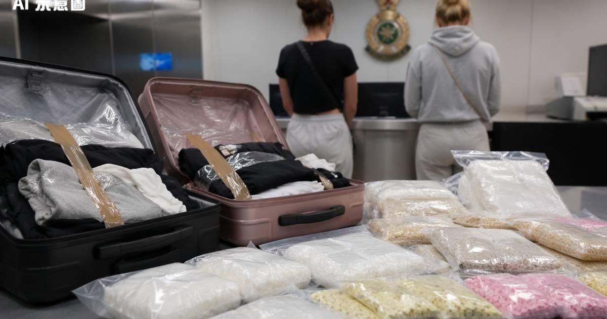 兩英籍女機場落網｜行李衣物內竟藏1,180萬毒品面臨嚴重後果