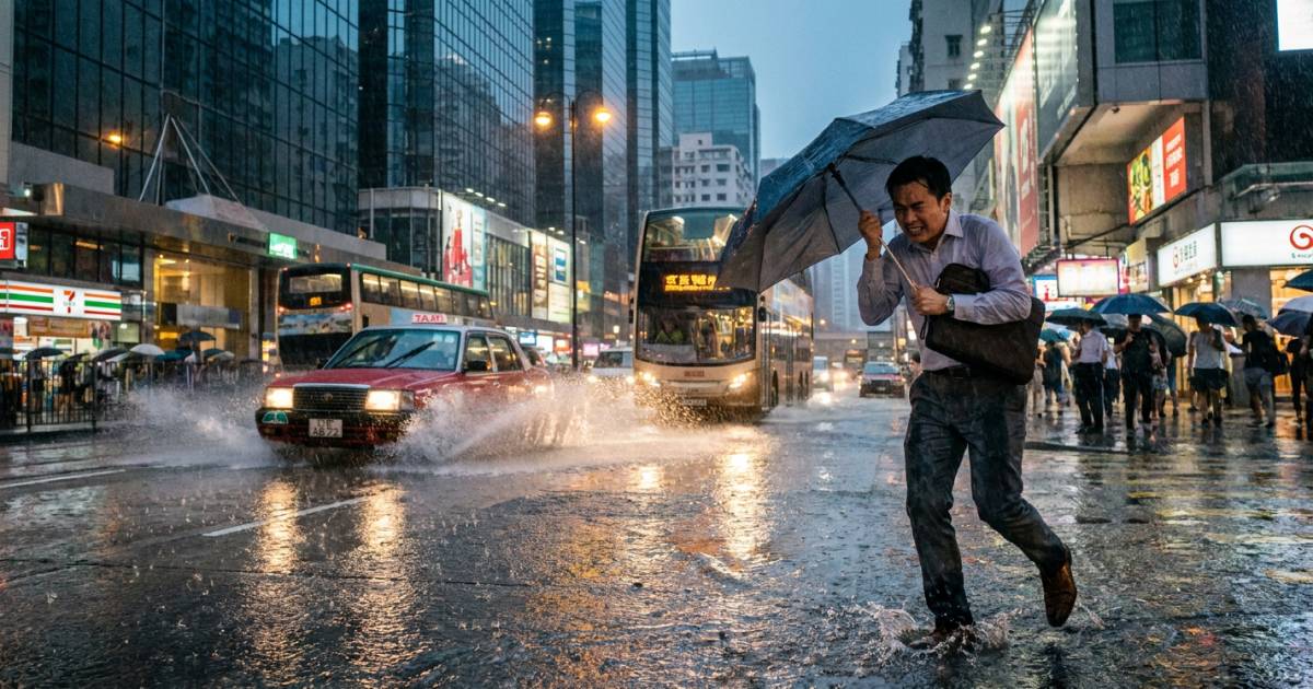 狂風雷暴今早爆發｜低壓區殺到香港100公里內 天文台警告：考慮發出信號！