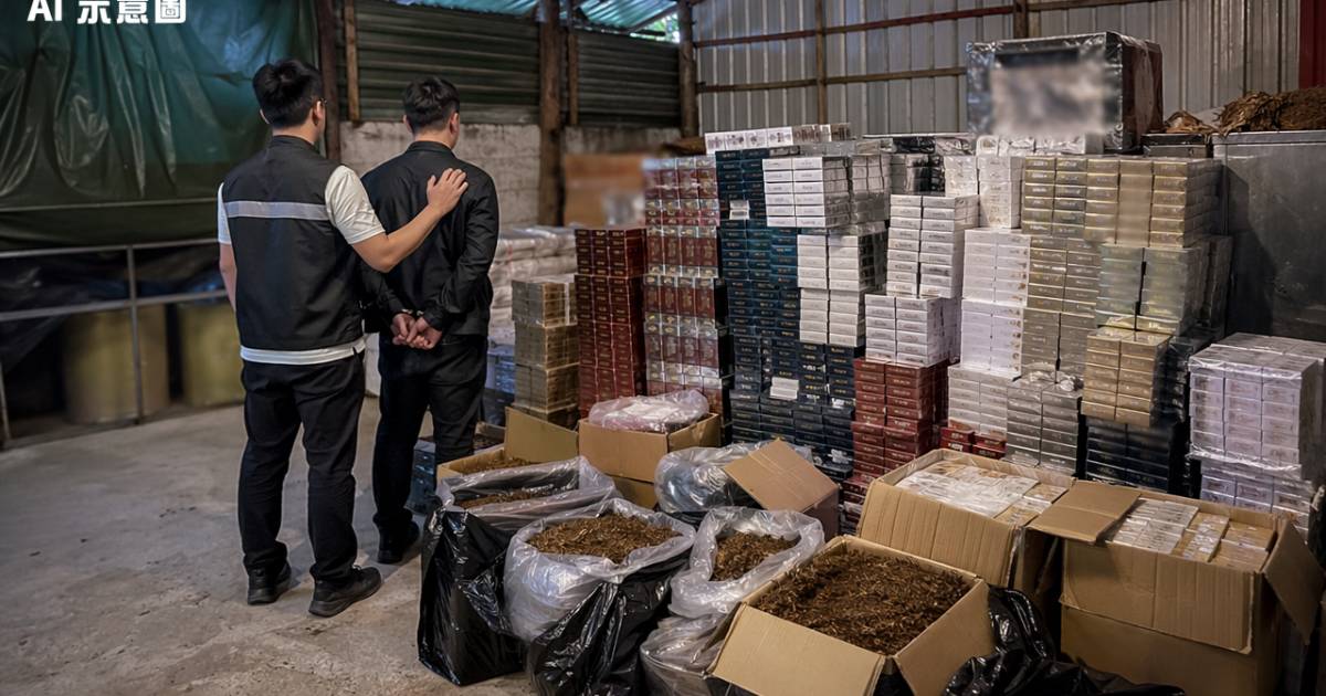 蓮麻坑荒僻鐵皮場藏330萬私煙｜兩內地漢報稱職業惹網民質疑