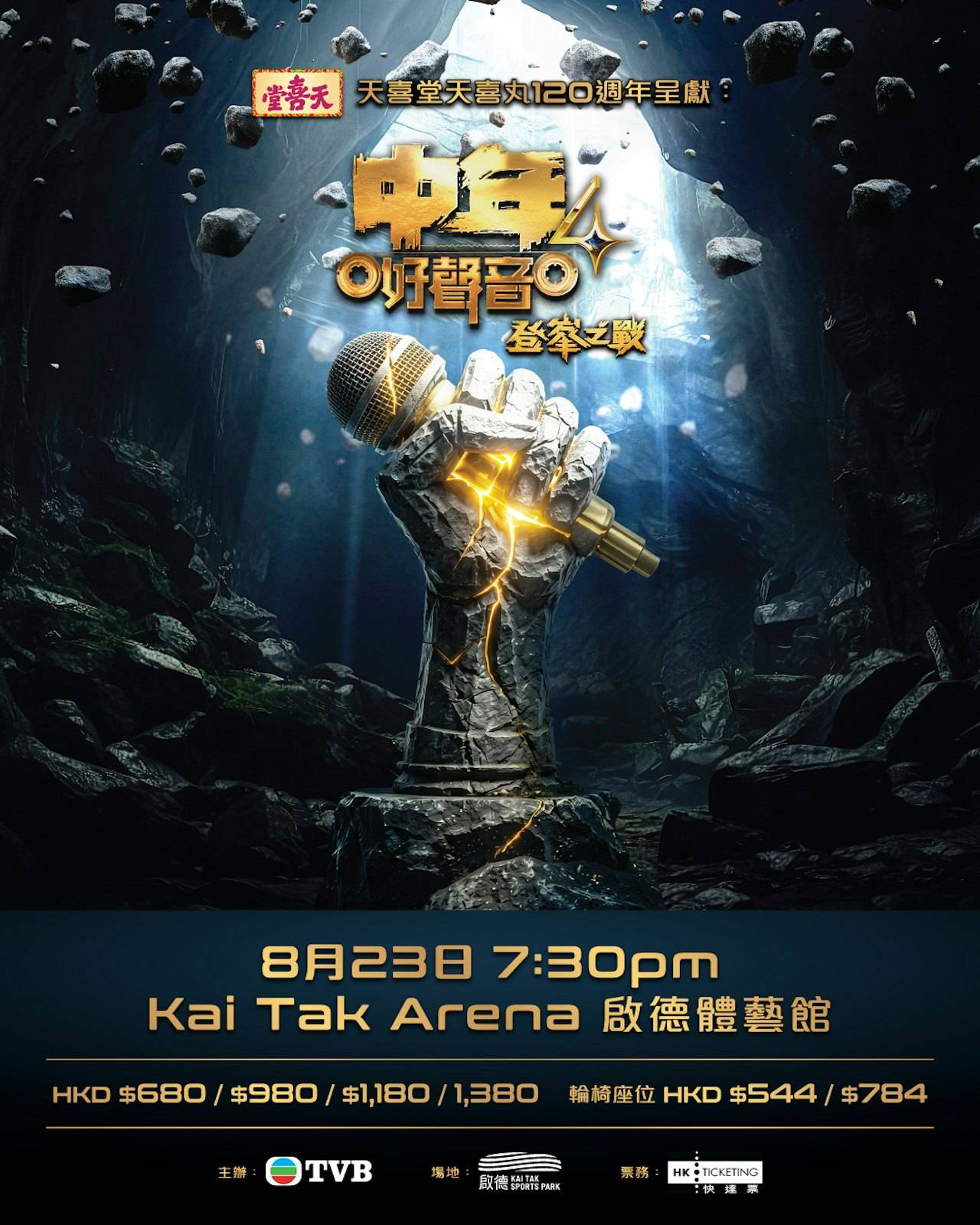 中年好聲音4 周志康 《中年好聲音4》將在8月23日舉行7強決賽!(圖片來源:TVB)