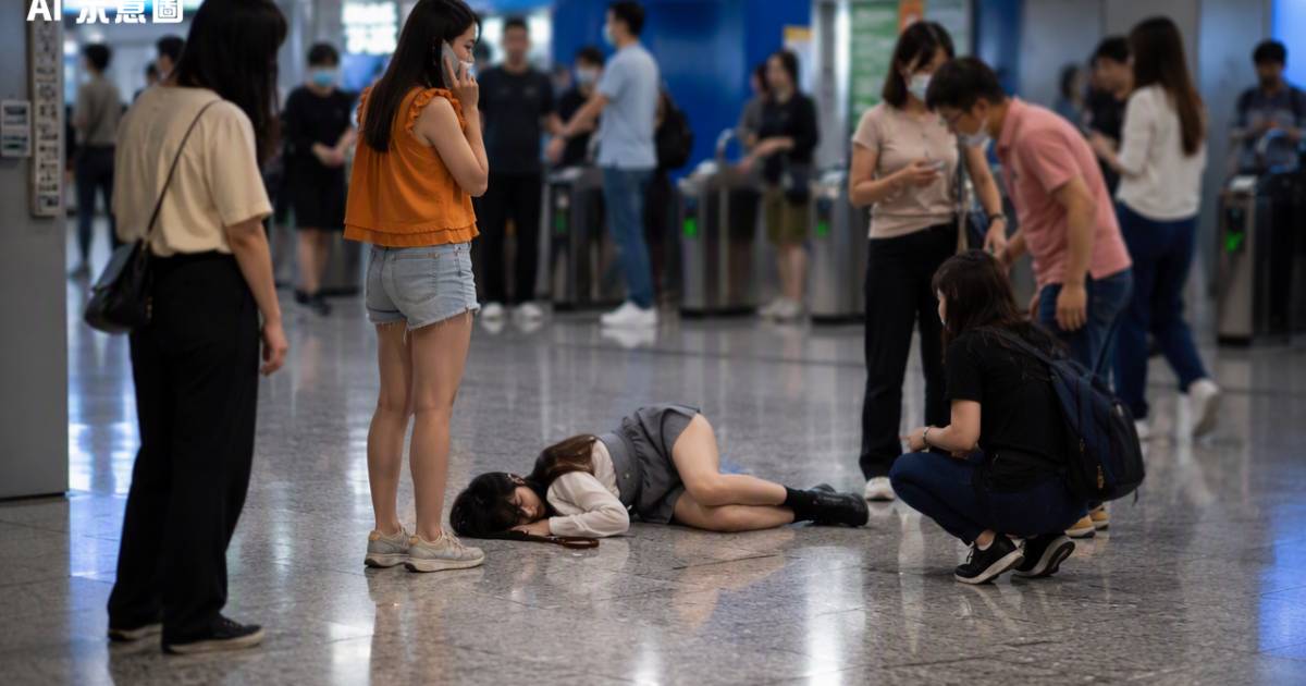 短裙年輕女港鐵金鐘站隨地大小躺惹議同行女伴囂張拒絕救援揭背後隱情