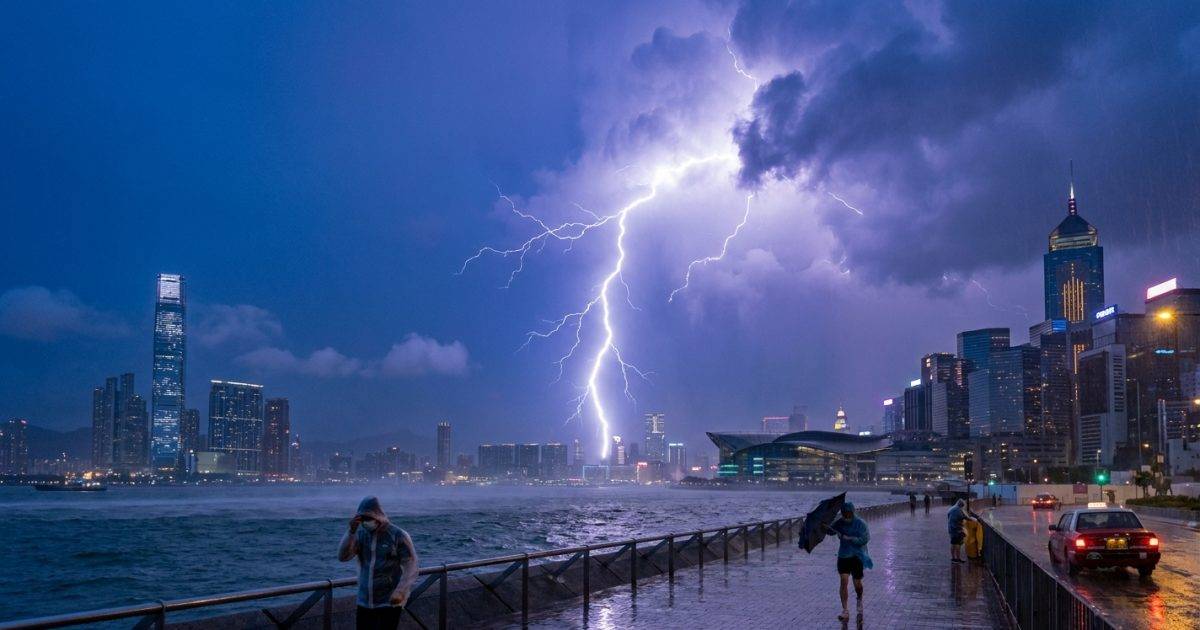 深夜狂風雷暴突襲！天文台發警告：雨勢頗大或發暴雨警告？