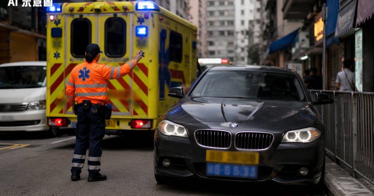 荃灣寶馬違泊阻救援！司機安坐車內拒絕讓路隨時面臨2400元罰款
