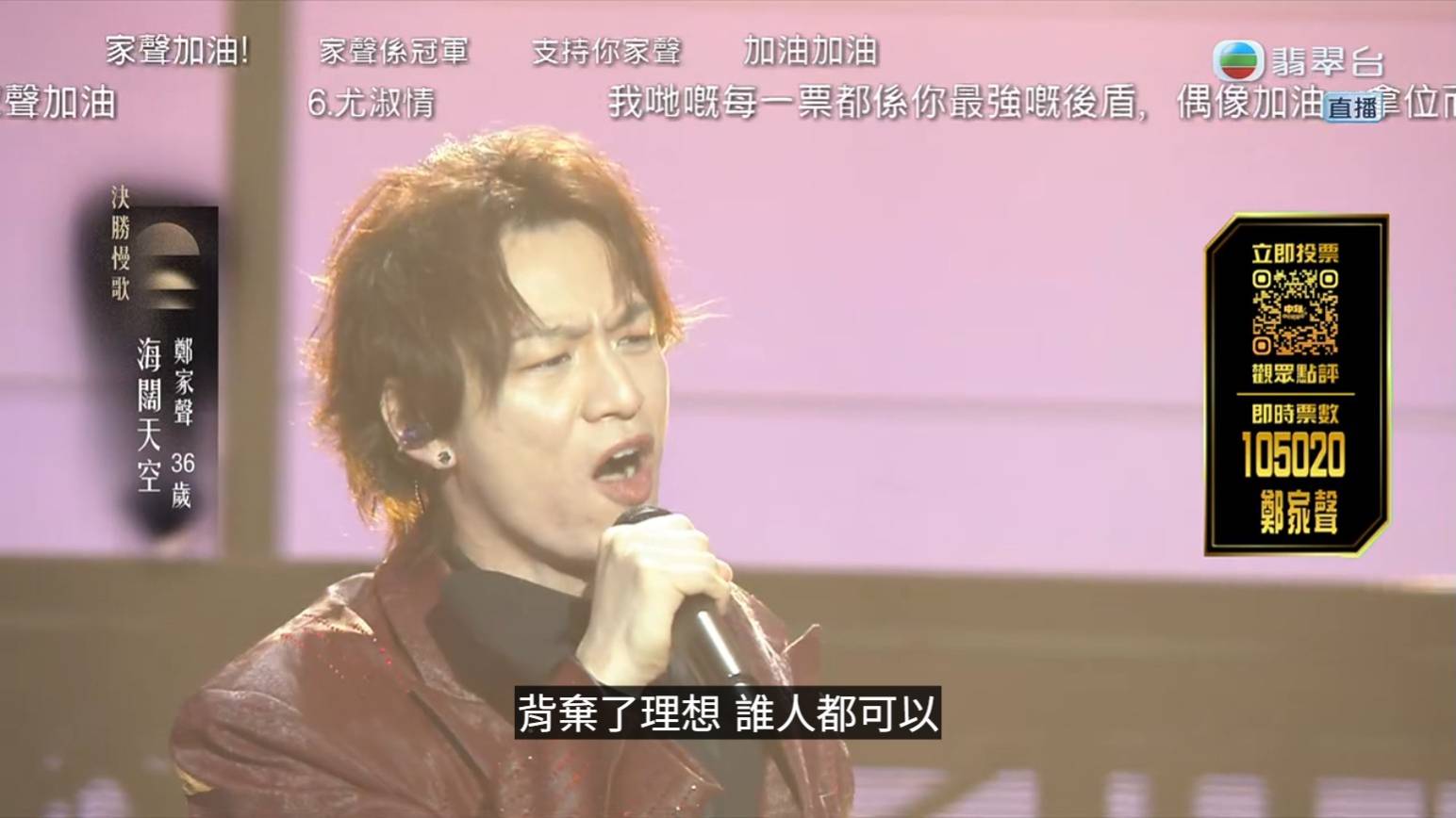 中年好聲音4 尹景順 (圖片來源:TVB)