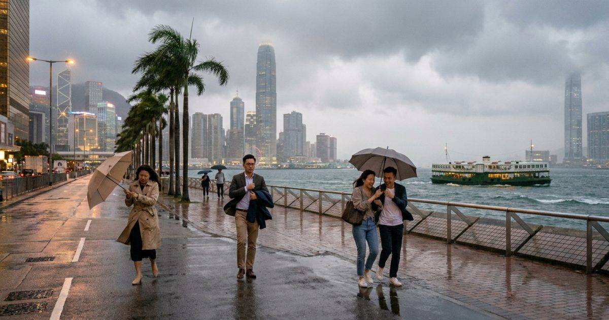 三旋共舞夾擊香港！紫檀逼近狂風雷暴殺到｜天文台：評估是否掛風球？