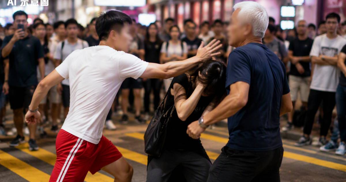 旺角7秒MMA短片瘋傳！紅褲男當街狂劈女子爆捉姦疑雲暗藏…