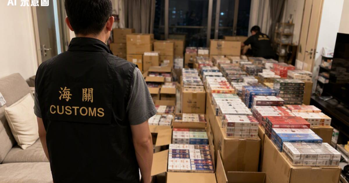 28歲男青衣運貨斷正！海關突擊揭830萬私煙倉