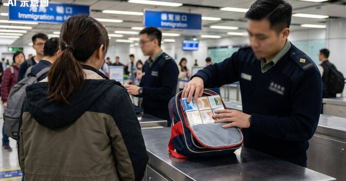 48歲內地女利用小童過關被截獲背囊藏過千件違禁品下場超悲慘