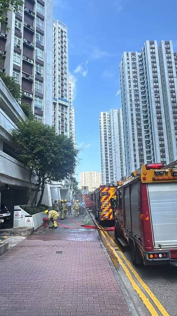 太古城火警 冷氣機起火 (圖片來源:丁江浩Facebook)