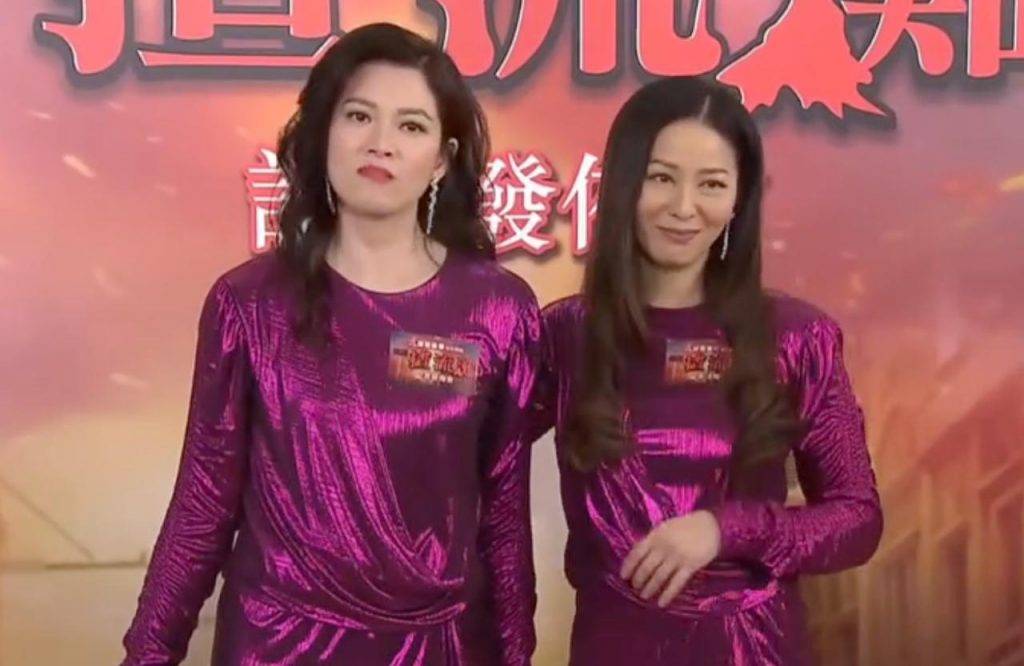 林淑敏 滕麗名 近日網上流傳一段三人接受訪問短片,畫面中可見滕麗名與劇中飾演大小姐林淑敏以及呂慧儀並排而站,但氣氛顯得相當僵硬。當被問及會否不捨得與大小姐鬥嘴時,滕麗名毫無表情表示絕對不會(圖片來源:TVB)