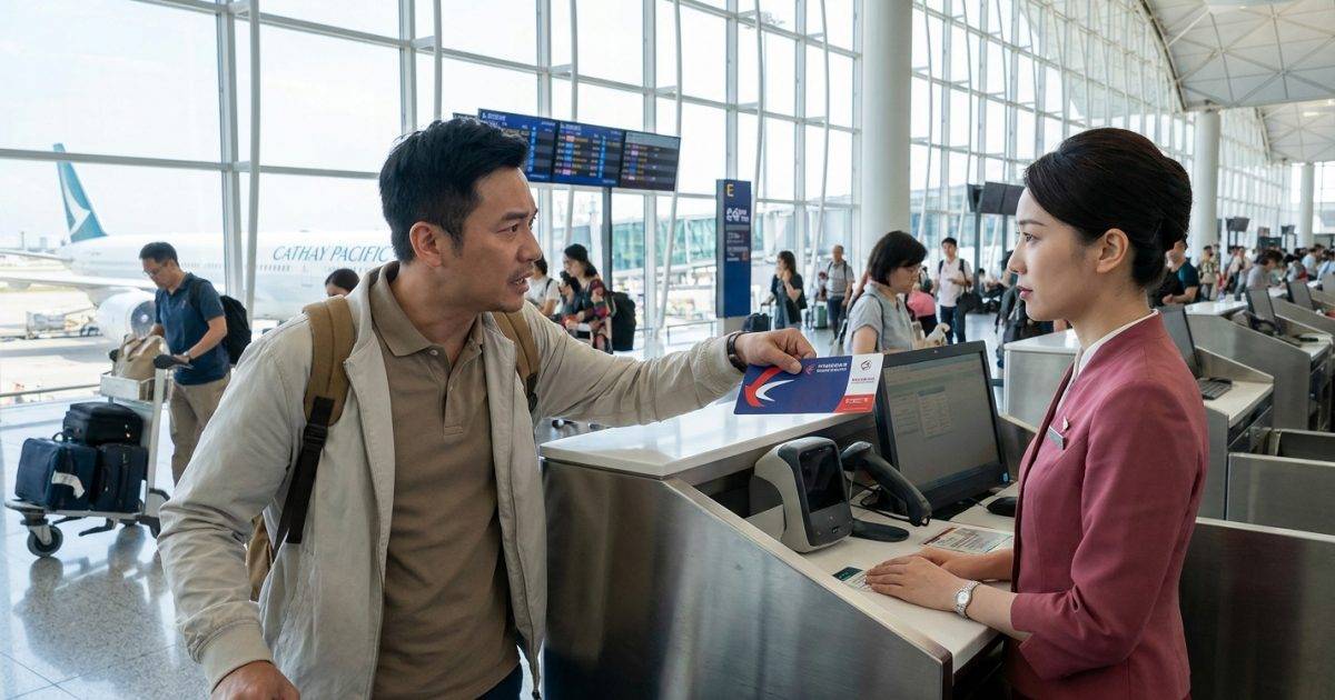 內地客遲到5分鐘錯過國泰航班｜竟買東航機票闖關要求登機 網民嘲諷：遲到先係最Ridiculous！
