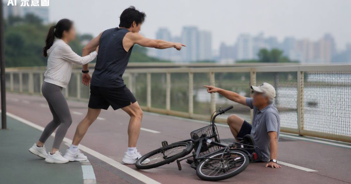 單車徑慢跑爭路爆衝突！港男推跌老翁單車後一驚人舉動惹全網公憤