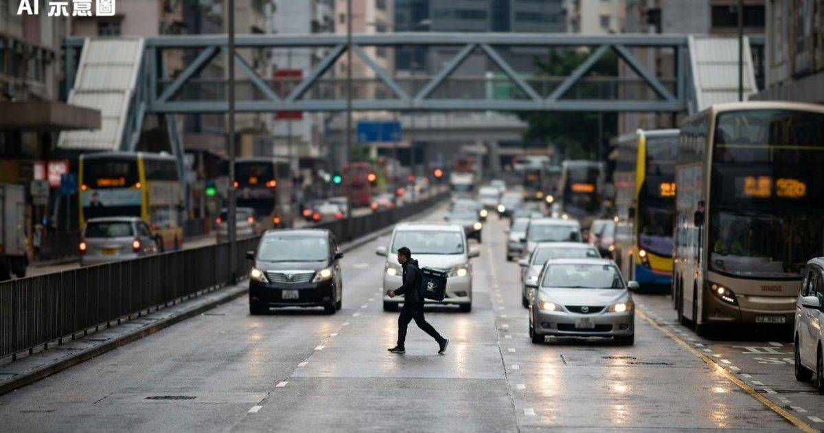 佐敦外賣男棄天橋連衝7條行車線 網民鬧爆玩命隨時面臨這下場