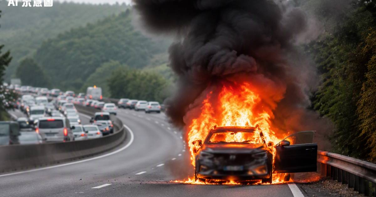 西貢公路下午突發嚴重事故 私家車慘遭烈焰吞噬全線封閉揭離奇真相