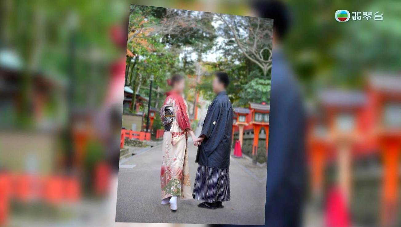 東張西望 綠帽暖韓男 金先生2015年在內地旅行團認識當時自由行、與外母同行的Grace,相戀8年後於2023年修成正果。(圖片來源:TVB)