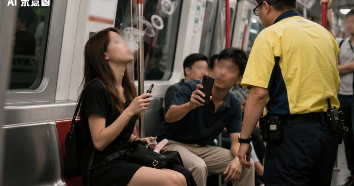 2年輕女東鐵車廂扯電子煙吐煙圈 乘客亮1鐵證反擊下場極震撼