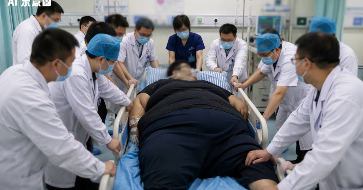 700磅男器官衰竭險死！出動12醫護推特製床 揭童年一尋常習慣惹禍