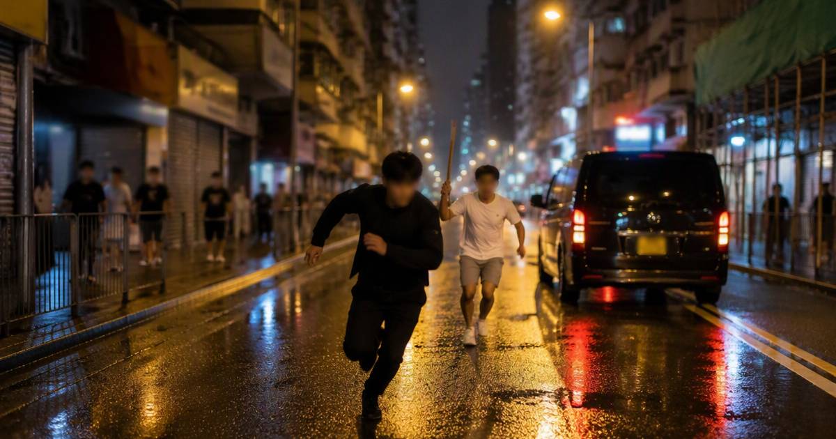 旺角黑衣男2度折返挑釁　甩鞋後結局反轉