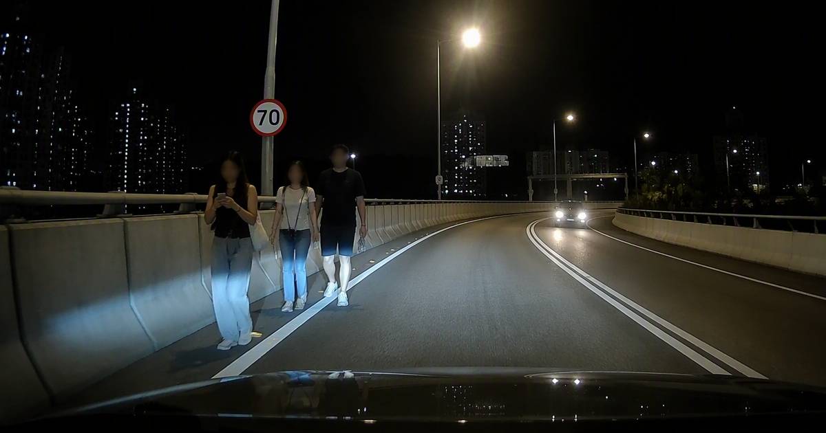 屯門70公里行車天橋驚現3人　司機轉彎後嚇窒