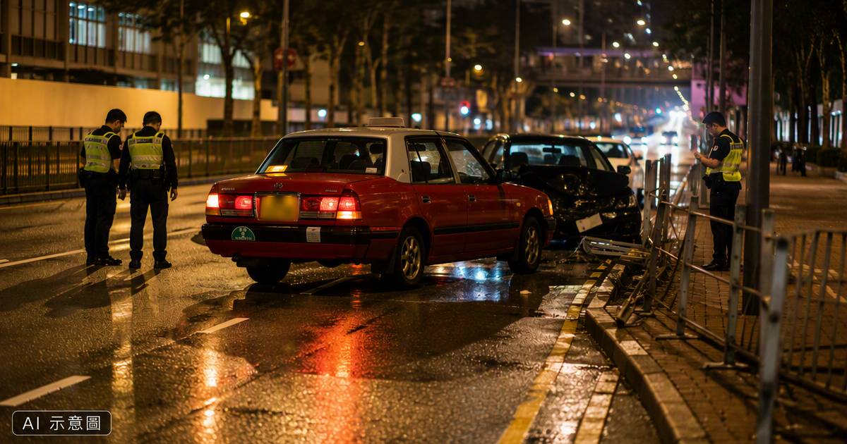 紅磡私家車撞的士再撼欄　54歲司機測試揭關鍵