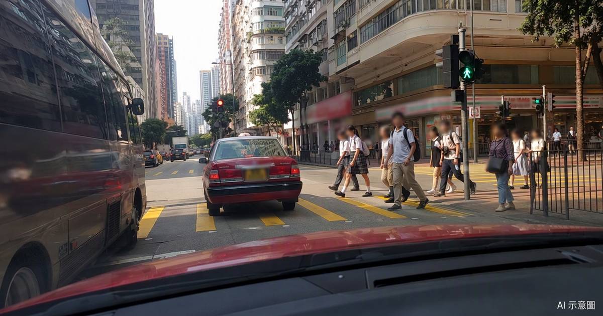 銅鑼灣紅車衝燈險撞學生｜52秒片結局有轉折