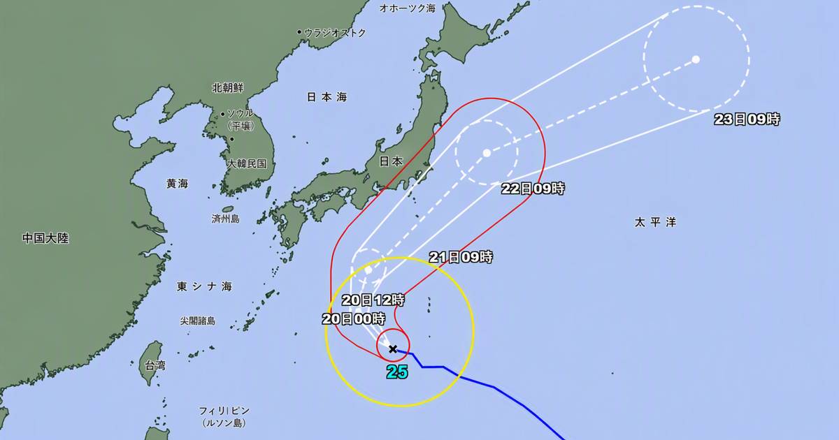 颱風杜鵑逼近日本關東靜岡　120毫米暴雨只是前奏