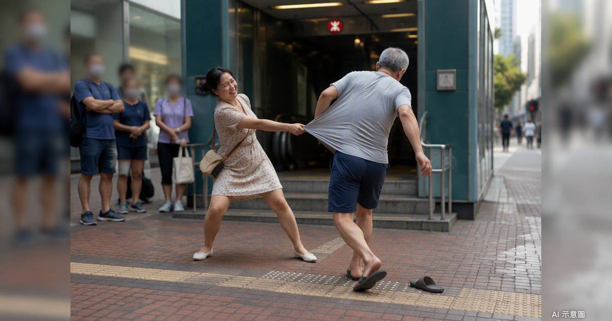 大圍站大媽扯實阿伯38秒　他下一步震驚途人