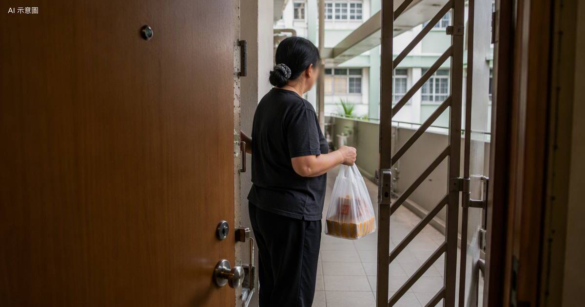 西灣河大媽拎麥當勞拉閘拍門　住戶一句話令她即時改口