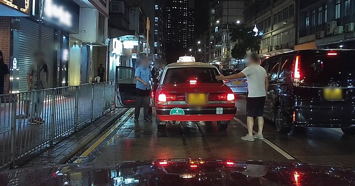 油麻地的士急煞稱遭撞　途人一句話令局面反轉