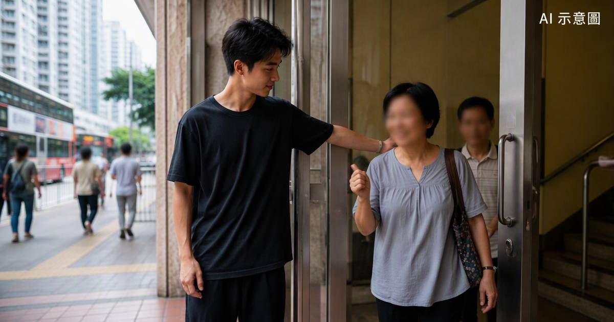 港男順手Hold門只求1句話　網民卻鬧爆老馮怪