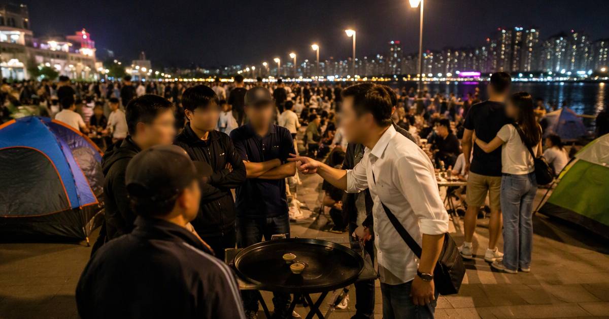 中秋凌晨12時半紅磡陀螺戰爆罵戰　後方一幕竟搶鏡